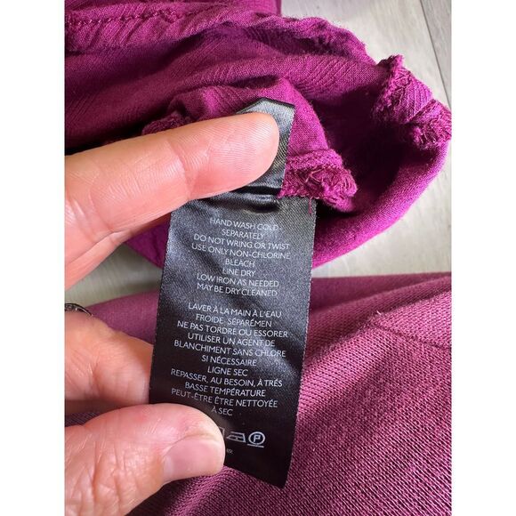Pilcro by Anthropologie Tavi magenta button down oversized blouse top size‎ xs - Picture 13 of 14